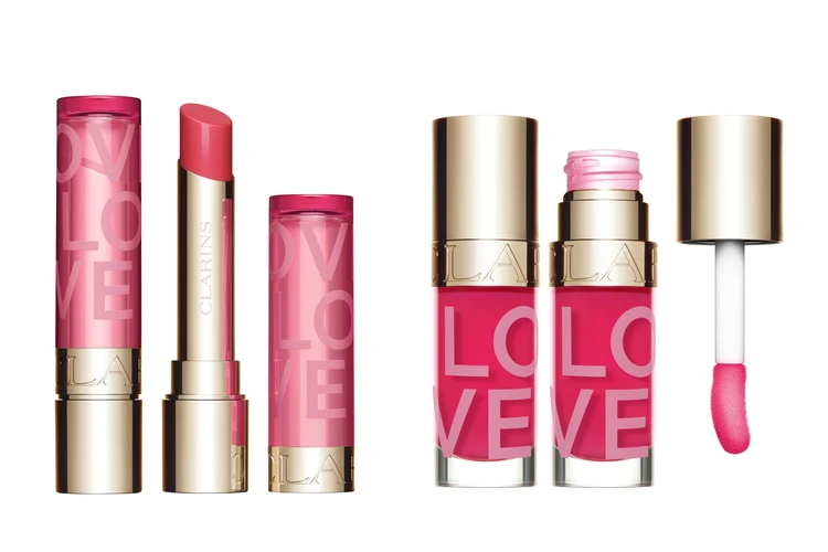 BAILA バイラ プレゼント 右:リップコンフォートオイル 31 ロージーキス、左:リップ オイル バーム 08 ロージーキス 各¥4070/クラランス<ともに限定発売中>