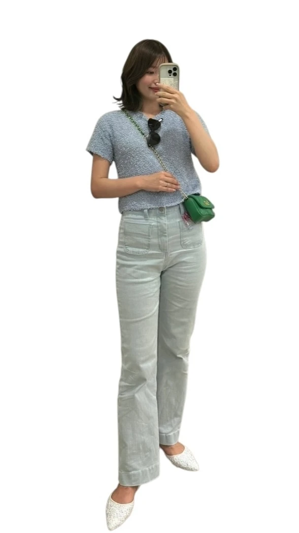 BLUE PALANG、ブルーパラン、ブルーパランコーデ、淡色デニム