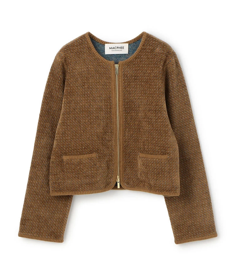 【MACPHEE】春まで着回せるジャカードカーディガン_1