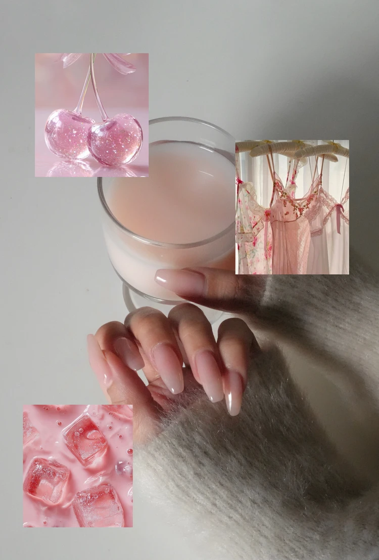 ピンクネイル　オフィスネイル　シンプルネイル