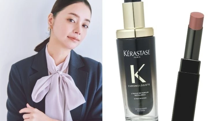 登壇シーンにぴったりのヘア＆メイク。時短で決まる「センター分けタイト×ベージュリップ」