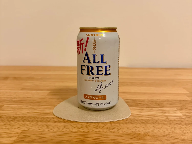 サントリーのノンアルコールビール「オールフリー」の缶。