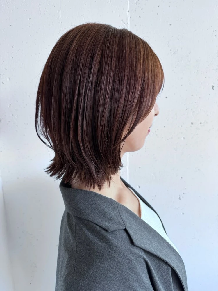 30代 髪型・ミディアムのサイド
