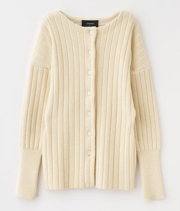 ルーニィ ブークレミドルカーディガン ¥25300