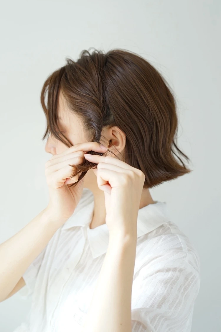 30代髪型・ボブのヘアアレンジプロセス