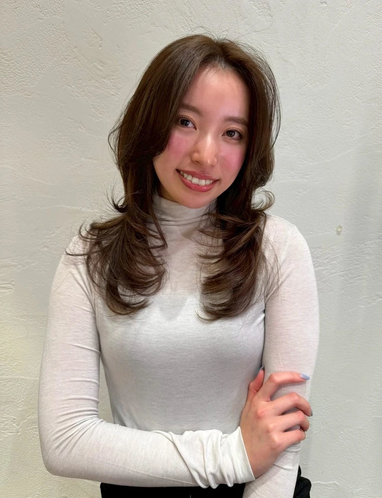 抜け感レイヤーロング 正面