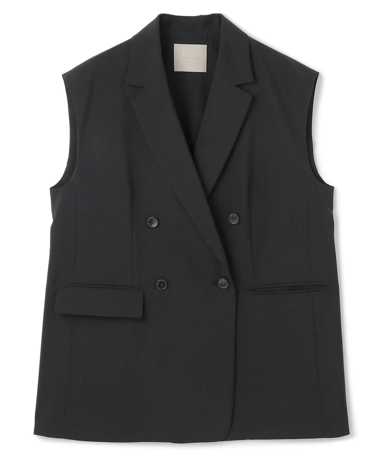 アンフィーロ TENNEN TOUCH テーラードジレ ブラック