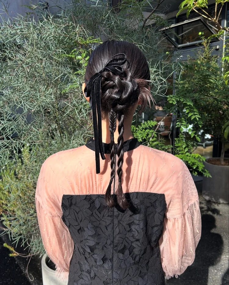 カチモリヘア　お呼ばれヘア　ヘアアレンジ