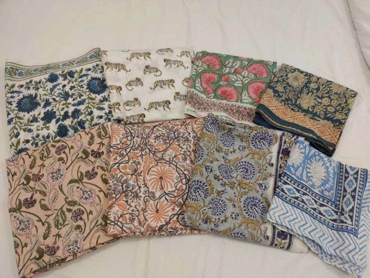 インド　ジャイプール　The Fabric Craft　ブロックプリント　購入品