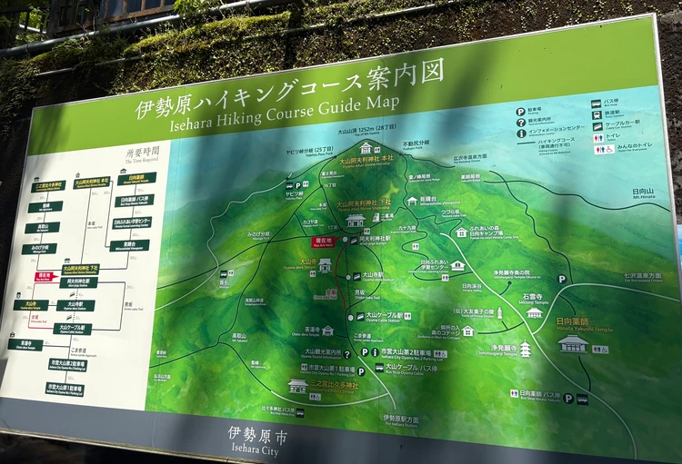 伊勢原ハイキングコース案内図　大山登山