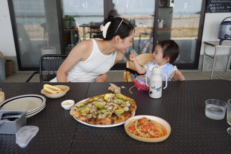【1歳子連れ日帰り夏淡路島旅】海が見えるカフェランチ＆子連れが多くて行きやすい洲本ビーチ_5