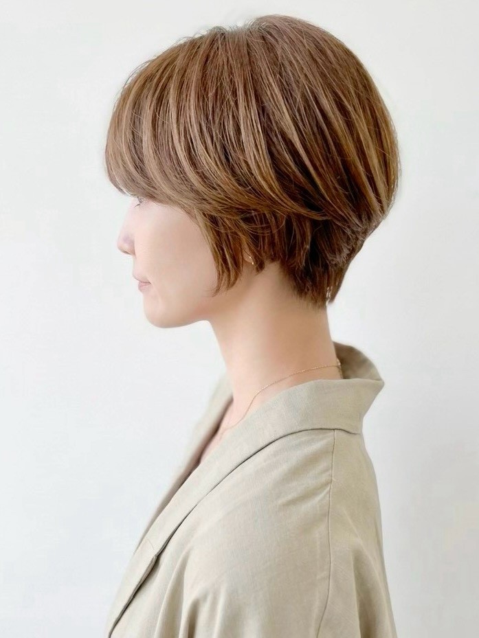 30代 髪型 ショートボブのサイド