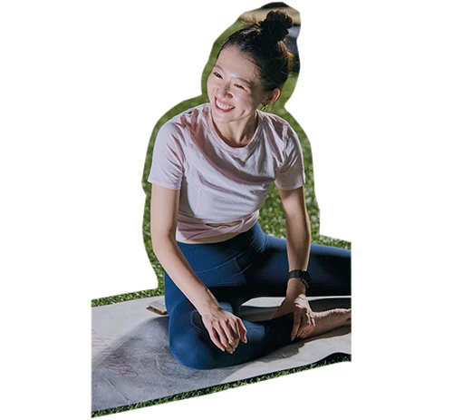 ナイトヨガ初めてだから すごく楽しみ~ (大野さん)