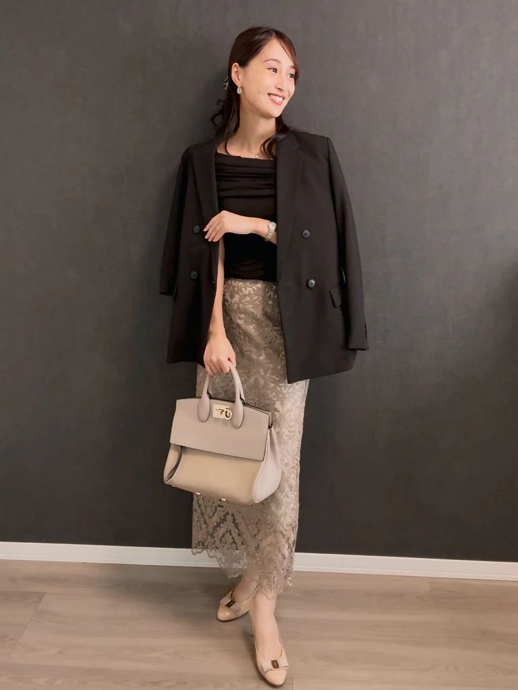 【UNIQLO】ダブルジャケット着用コーデ