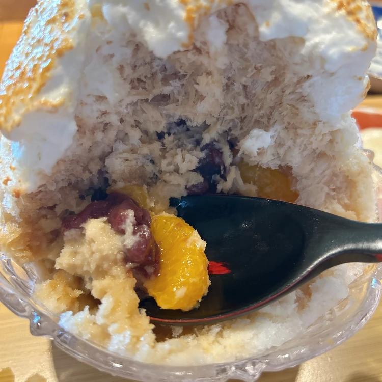 クリームあんみつのかき氷