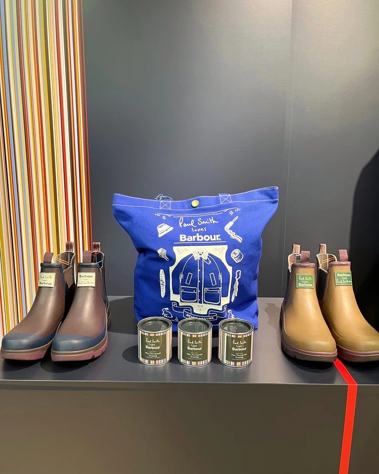 バブアー×ポールスミス　スペシャルコラボ　ブーツ　カバン