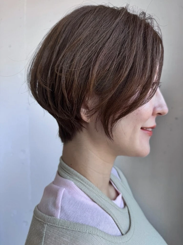 30代 髪型・ボブのサイド