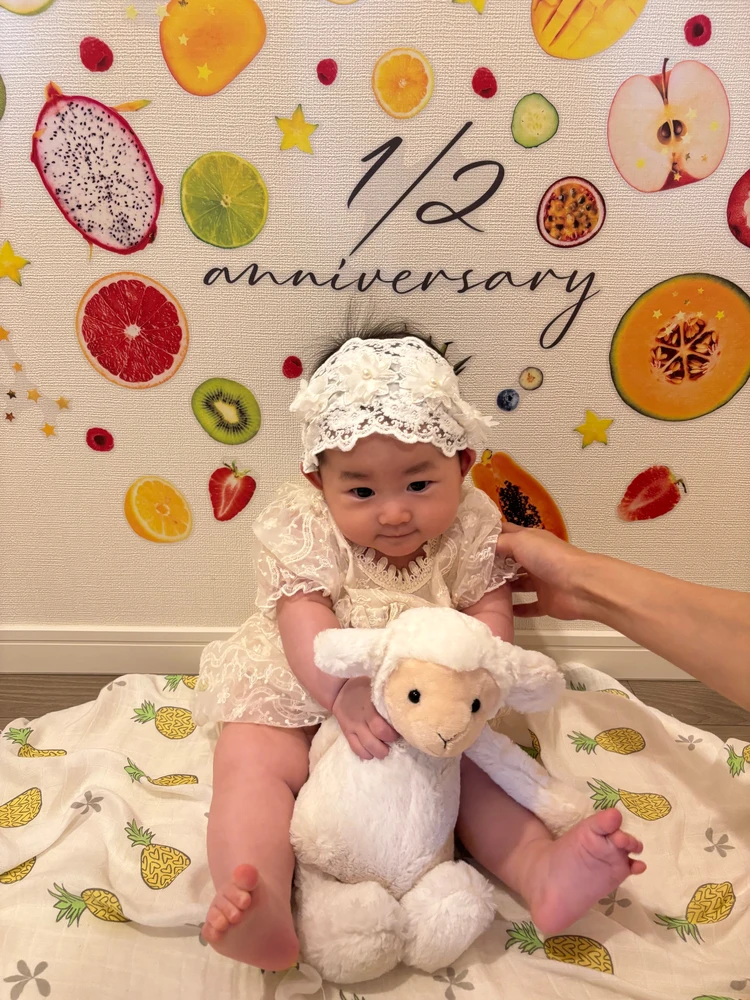 ハーフバースデーフォトをお家で撮ってみた#育休life_3