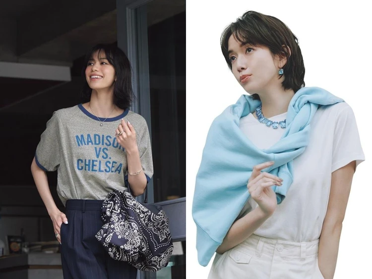 【2026年夏】大人女子「Tシャツ」×「ネックレス」コーデ27選。どんな長さであわせてる？ 夏の着こなしを格上げする着こなしまとめ。
