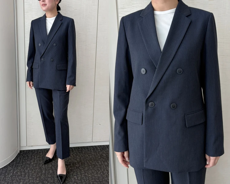 UNIQLO（ユニクロ）】の「ダブルジャケット/ストライプ」をライターが