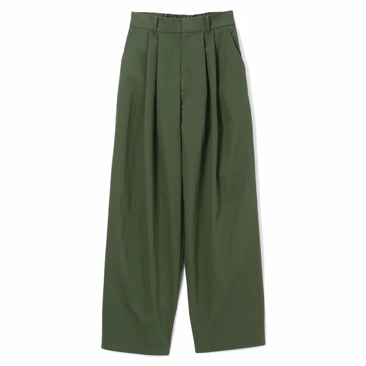 エムセブンデイズ【洗える】ハリ感カーヴィーパンツ ¥17,600 KHAKI