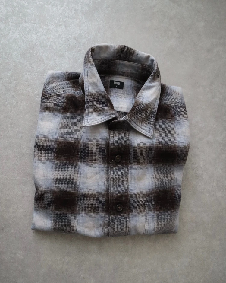 UNIQLO ユニクロ　メンズ　フランネルチェックシャツ　おすすめ　カラー