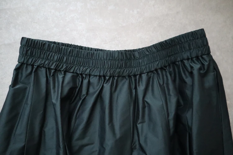 MICA　＆　DEAL　マイカ　ディール　タックギャザーメモリースカート　GREEN　ウエスト　ゴム　シワ　なりにくい