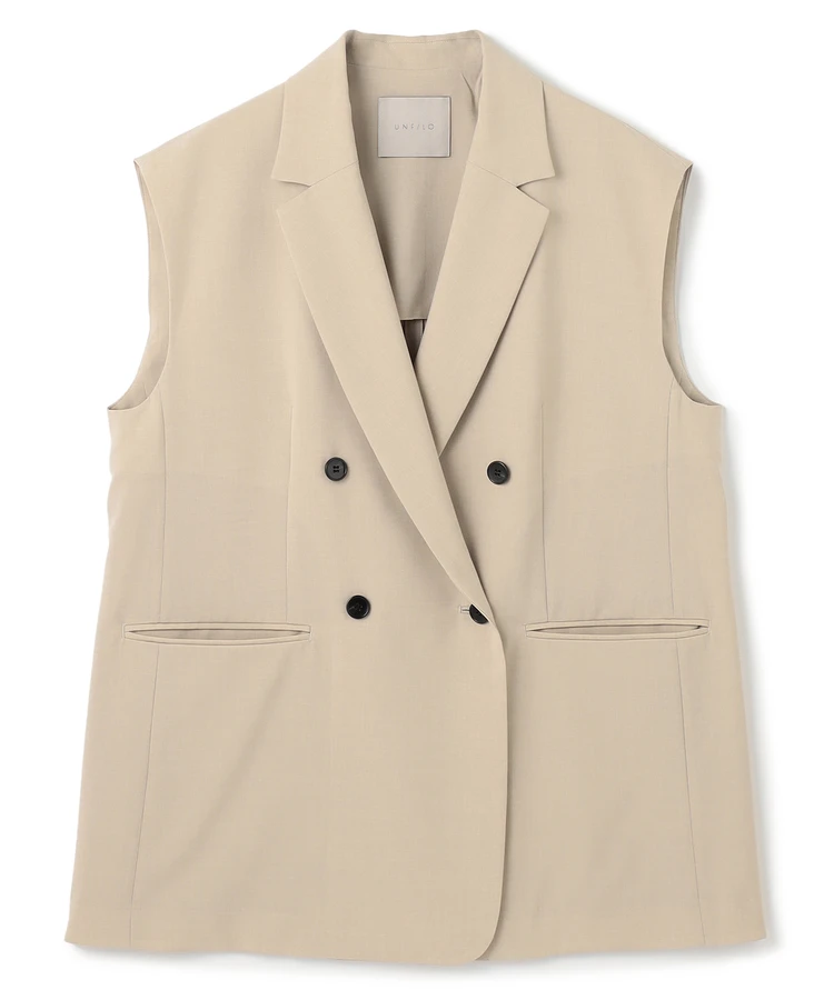 アンフィーロ TENNEN TOUCH テーラードジレ ベージュ