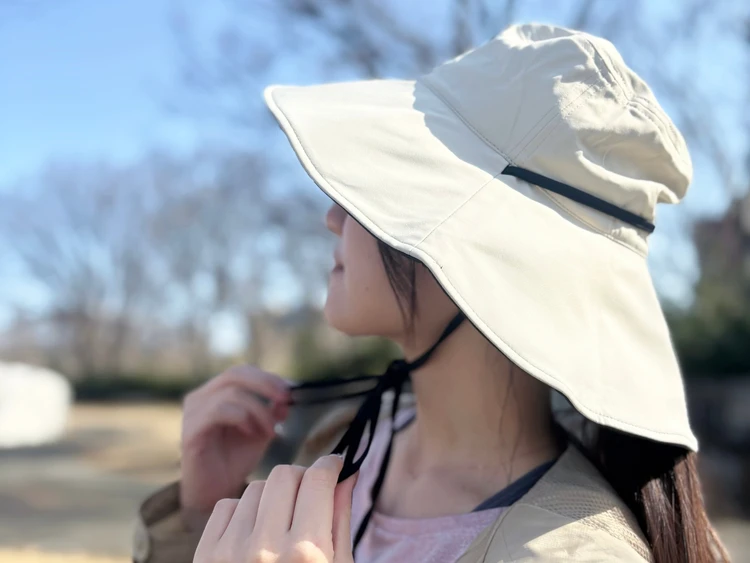 Wpc. 顎紐付き UV帽子 レディース