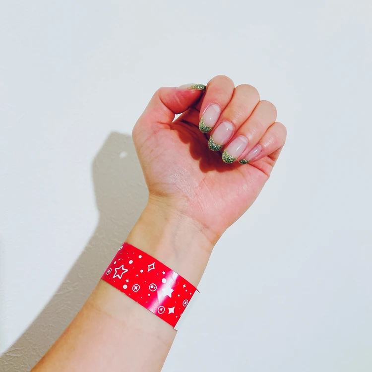 推し活ネイル（グリッターフレンチ）