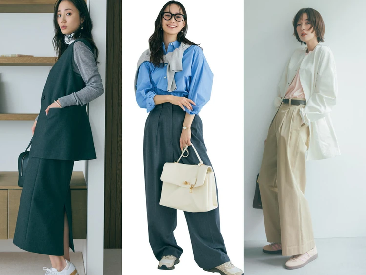 【最新】レディーススニーカーコーデ25選！ 休日、通勤どのシーンでもやっぱり大人女子にはスニーカーが似合う。最旬おすすめスニーカーもチェック！