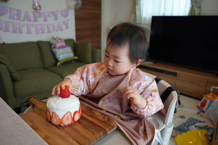 1歳女の子バースデーお家でお祝い【お祝いプレート、スマッシュケーキ】_2_1