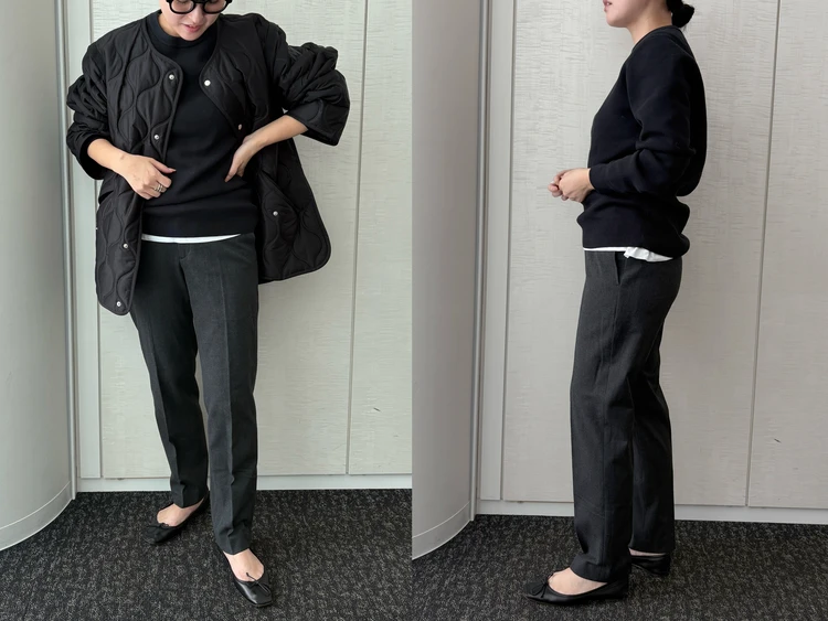 【UNIQLO(ユニクロ)】話題の「ウォームスマートパンツ」をライターが試着レビュー!あったか素材なのにスッキリシルエットが叶うボトム#BAILA読む試着室