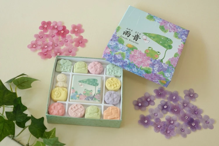 銀座 三越 買える ばいこう堂 香川 本店 和三盆 和菓子 お干菓子 雨音 AMA OTO 初夏 限定 手土産 梅雨