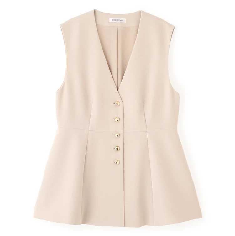 ナチュラルビューティーベーシック フロントボタンペプラムジレ SETUP ¥13992