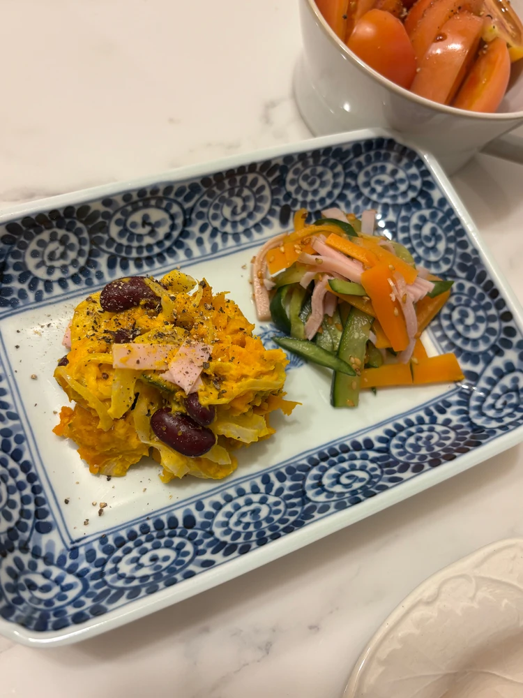 自炊　おうちごはん　サラダ