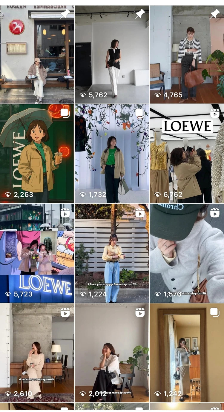 インスタグラム　ファッションインスタ　バイラーズインスタ　服好き会社員