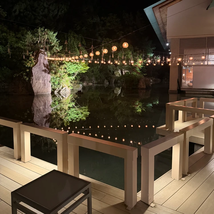 水庭の夜の写真