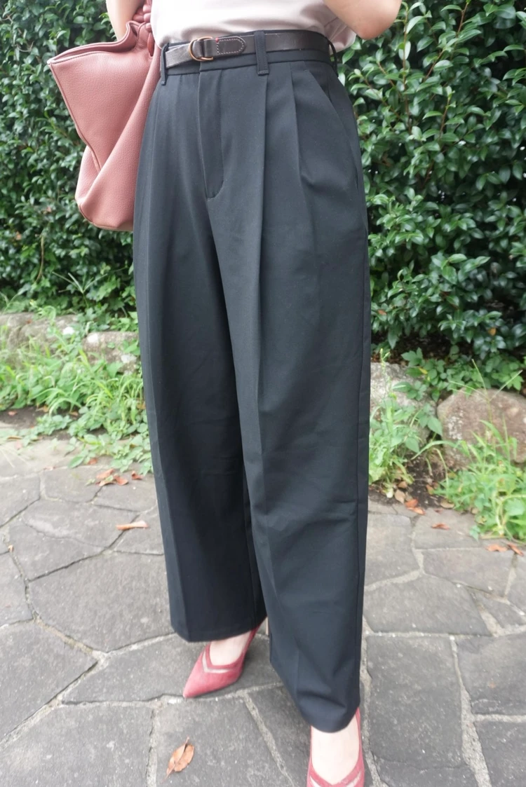 【GU】名品パンツ発見!30代のスタイルが整う「タックワイドパンツMN」_5_1