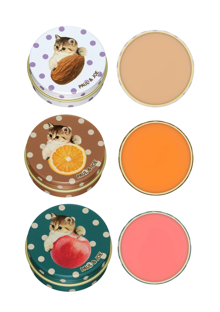 ポール & ジョー ボーテ 2025 クリスマスコレクション クリスマスコフレ ホリデー限定 リップ コンディショニング バーム リミテッド 20g 全3種 各¥2200(2025年12月1日限定発売) 上から順に:001 カリソンの香り、002 オランジェットの香り、003 タルトタタンの香り *11月17日より予約受付開始品