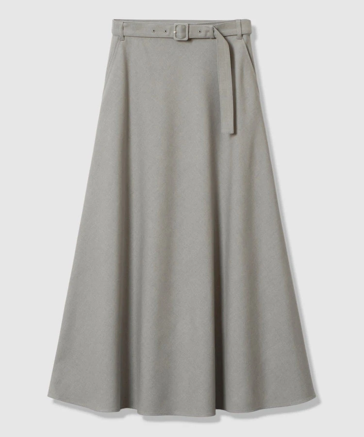 アルアバイル サキソニーベルテッドナロースカート グレー