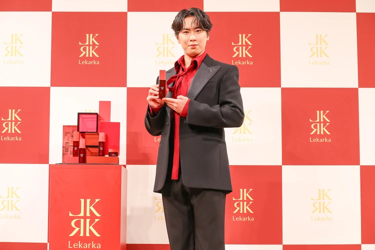 レカルカ新アンバサダー就任発表会での宮舘涼太さん