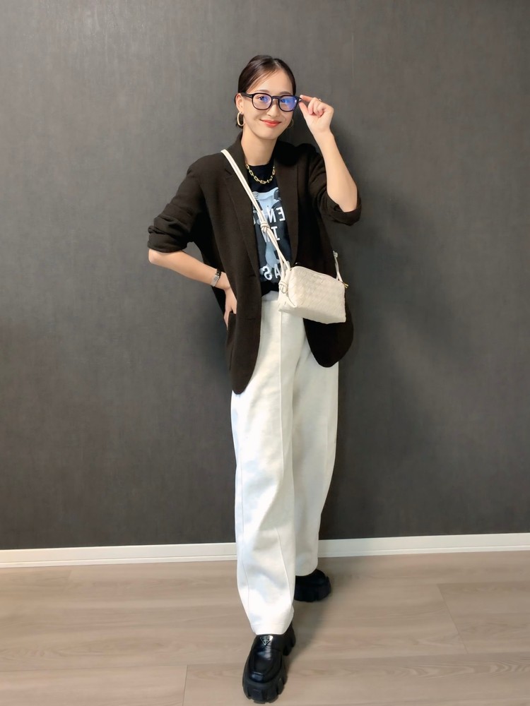 【顔タイプエレガント】UNIQLOニットジャケットコーデ