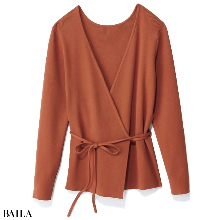 【女っぷりアップ部門】【3位】ナノ・ユニバースの2wayカシュクールニット ¥9000