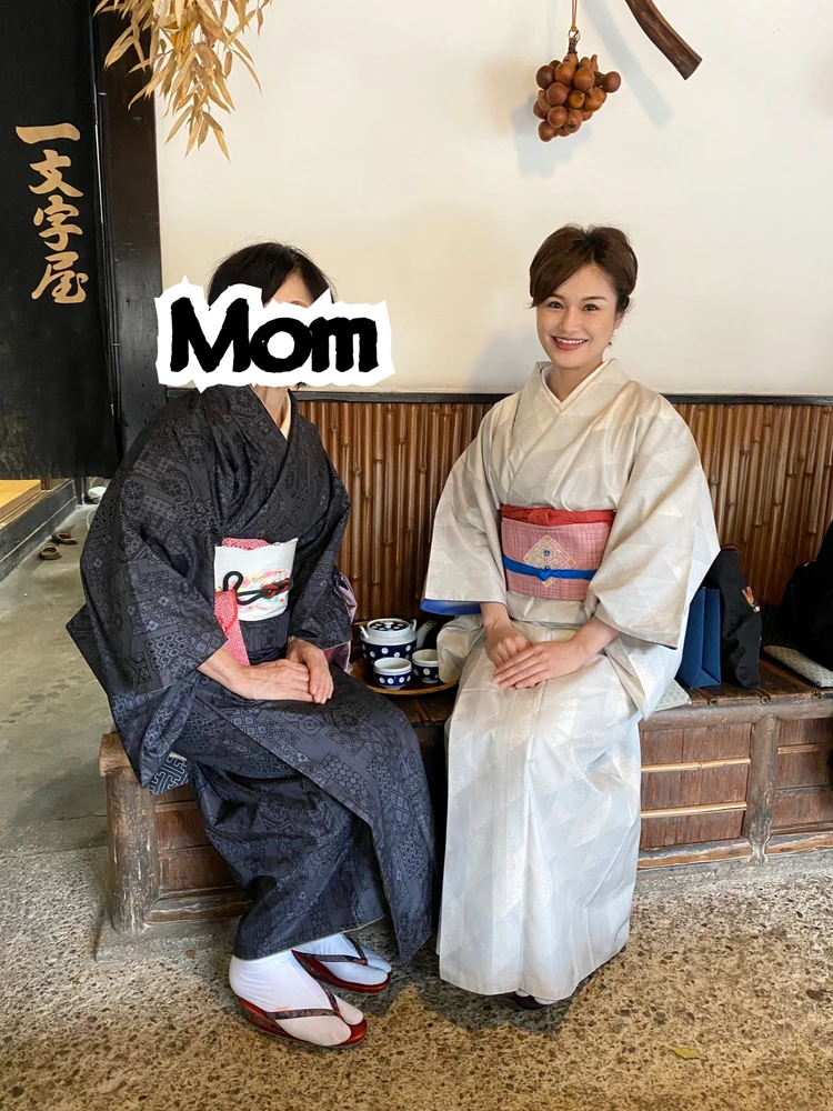 今年初めての着物。白大島を着て神社参りへ_7