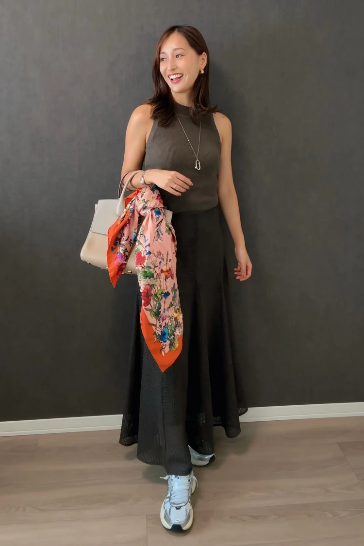 【ユニクロ】ウォッシャブルニットブラトップ着用