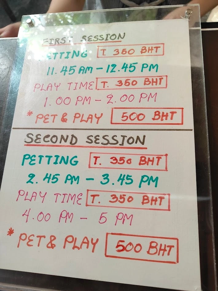 ハスキーカフェ　バンコク　料金