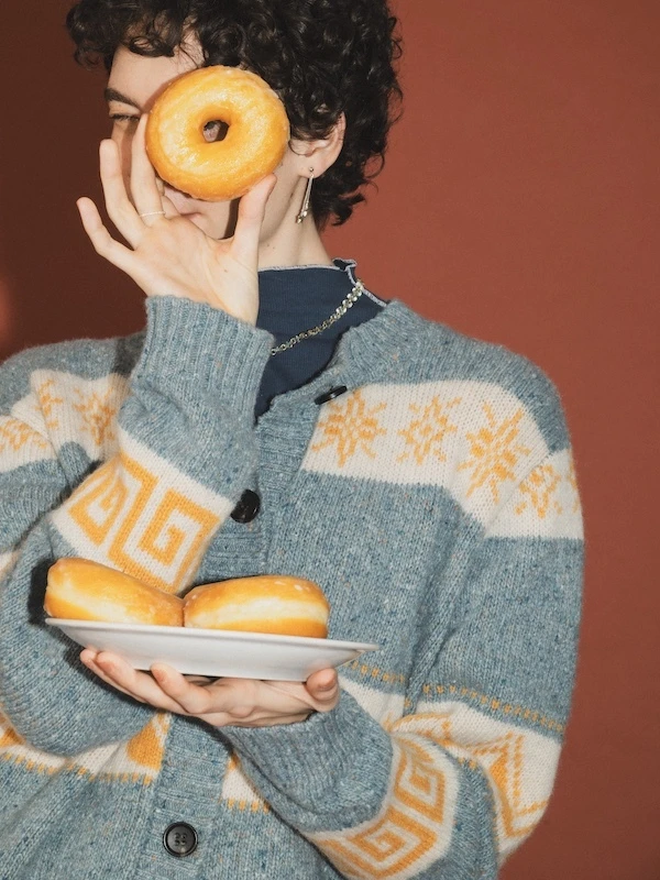 Jacquard Knit Cardigan