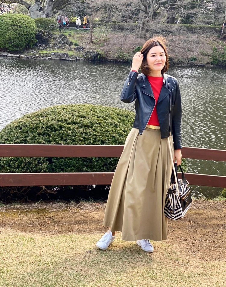 【大人のスニーカーコーデ】足元を白に変えて春気分に♡_3