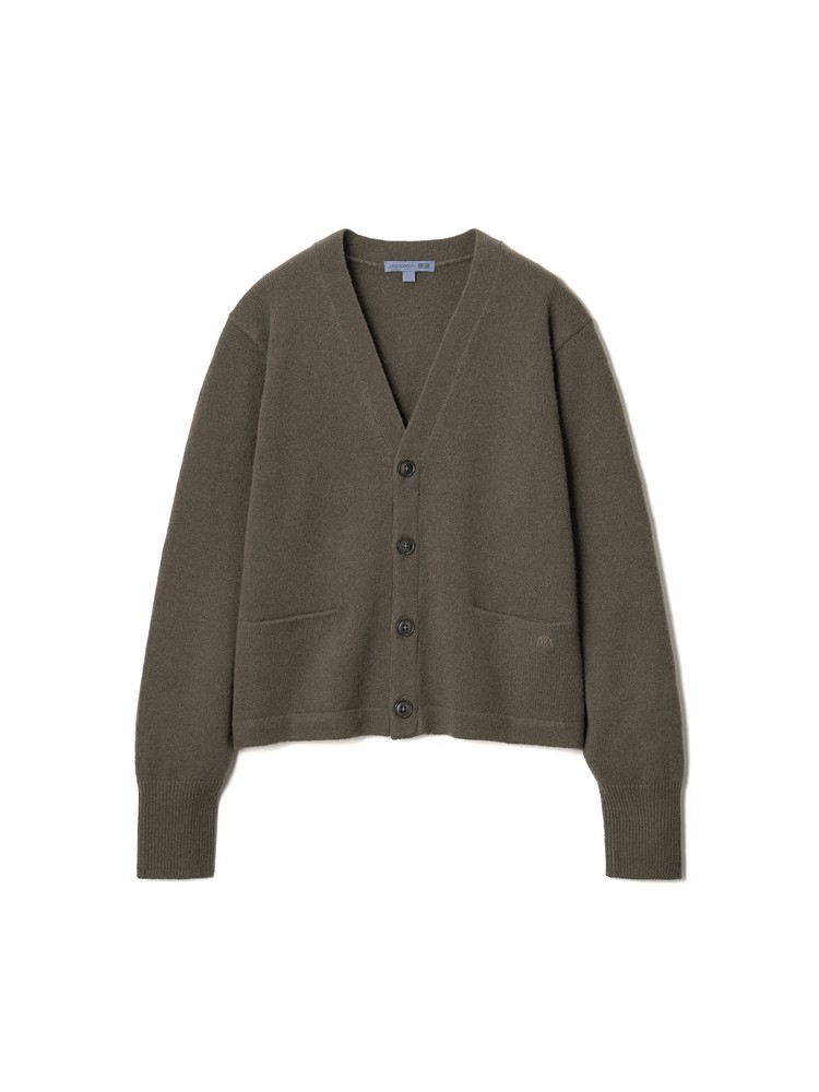 ラムVネックショートカーディガン￥4990
